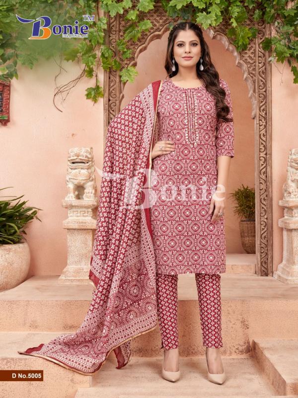 Bonie Noor 5 Cotton Kurti With Bottom Dupatta Collection